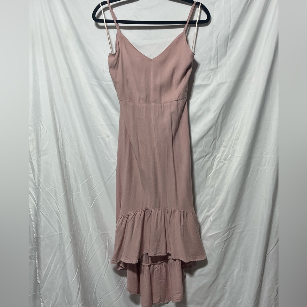 You com Chic Mauve High-Low Dress with Spaghetti Straps